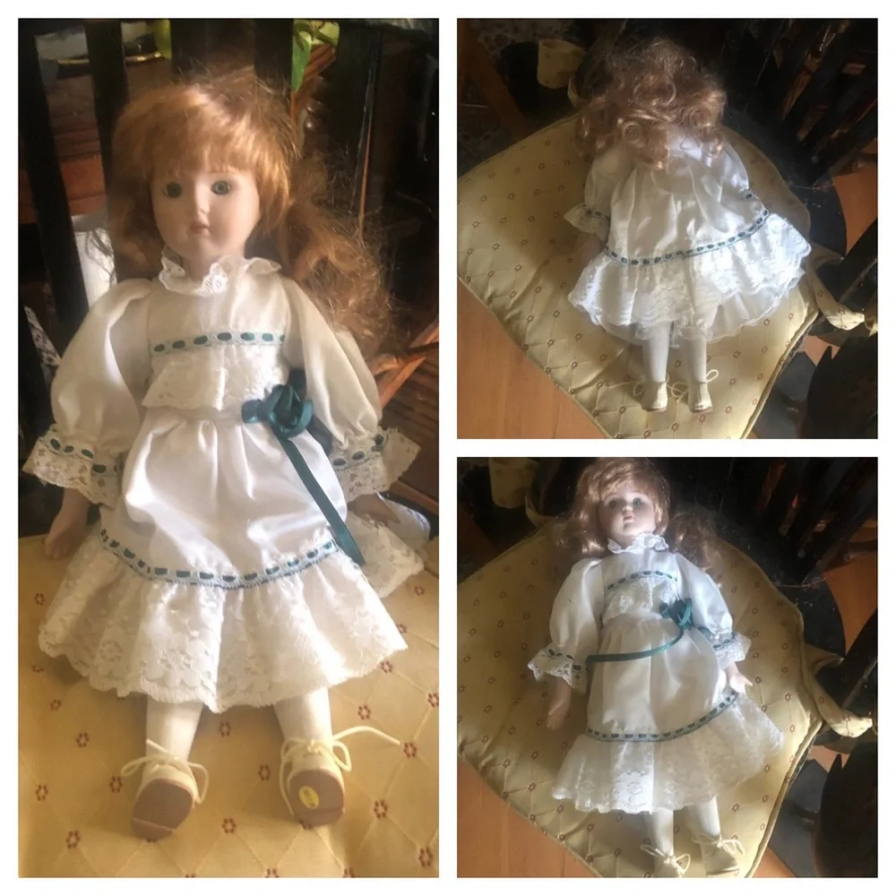 Vintage Porcelain Christmas Doll